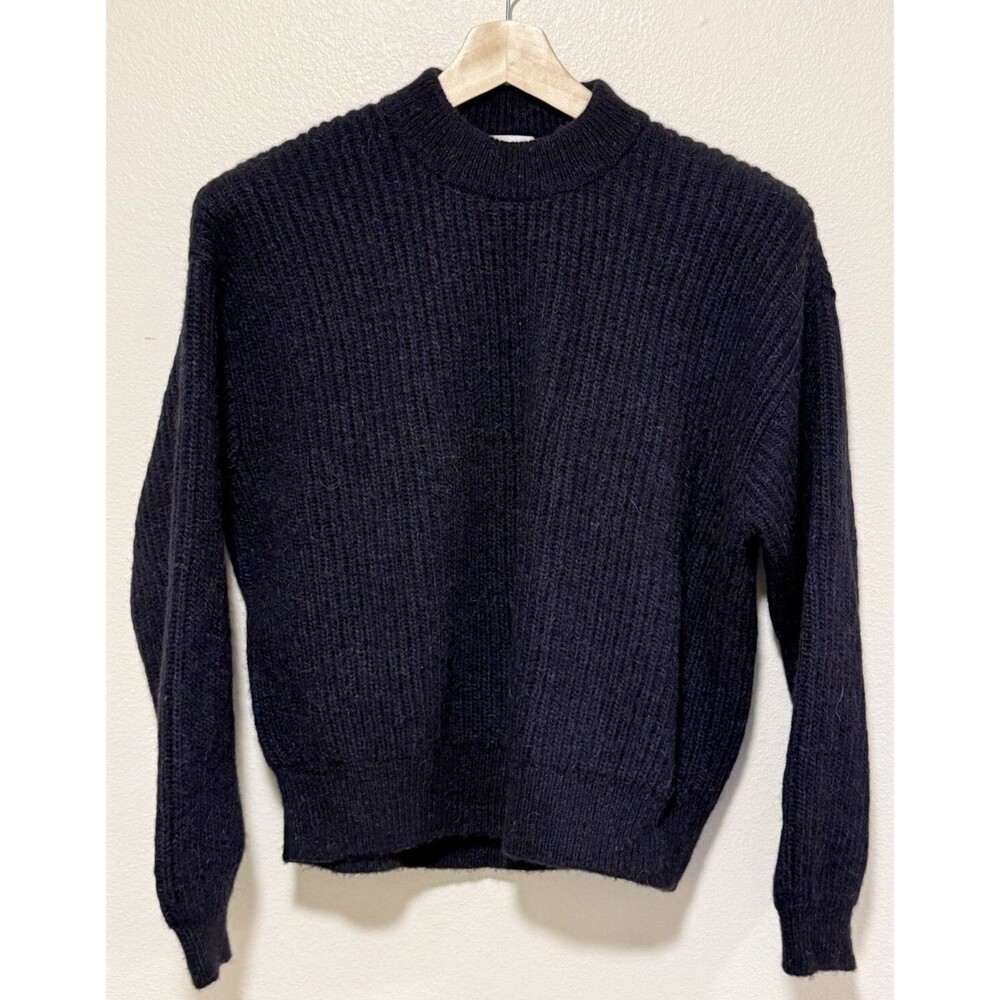 Closed Women’s Alpaca Wool Blend Sweater Size Medium Navy Minimalist Classic